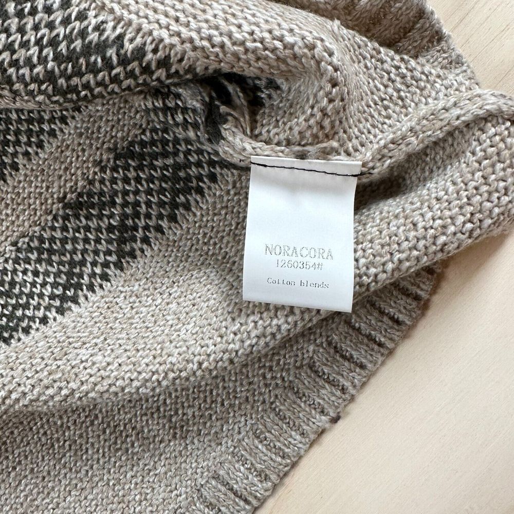 Southwestern Sweater Women's Noracora‎ Size L V Neck Gray Tan - Picture 5 of 7